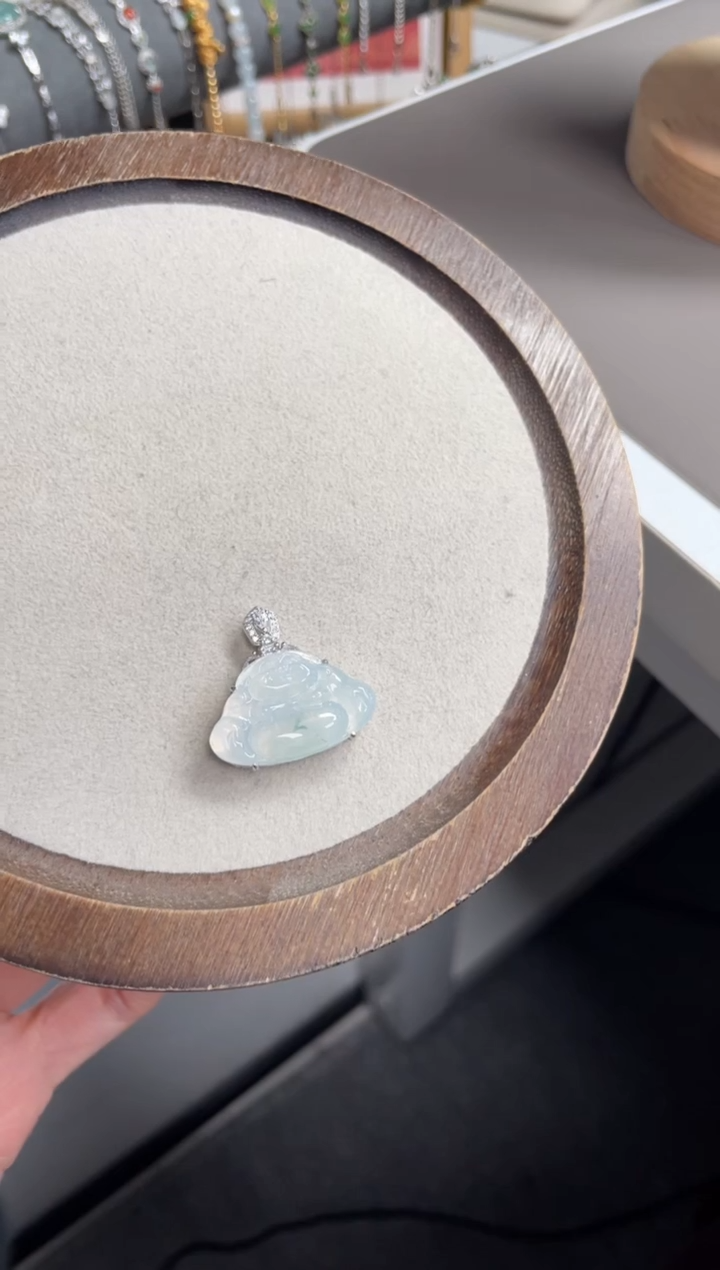 颈饰银S925镶嵌翡翠刘*君1