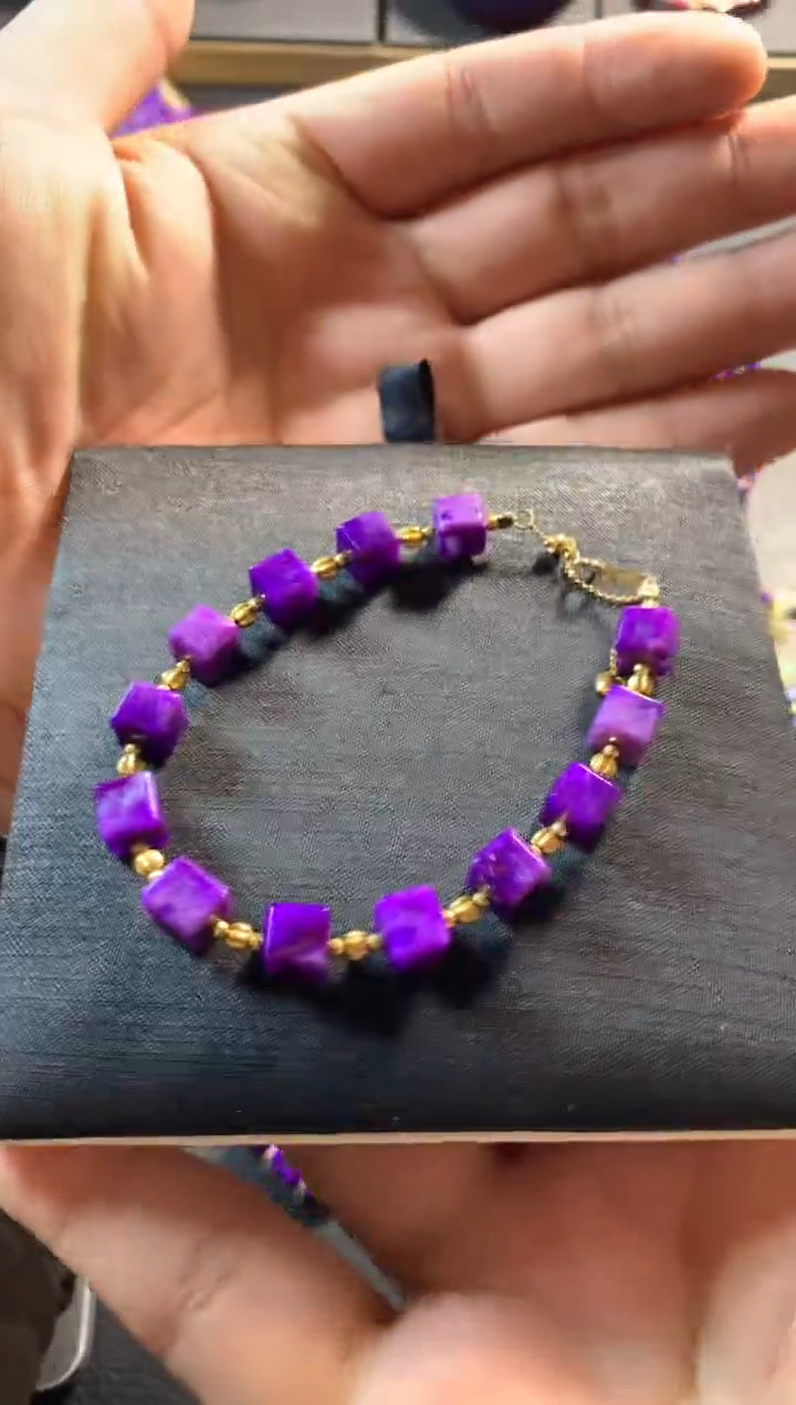 【闪购商品】苏纪石（舒俱来）手串18K金镶嵌舒俱来