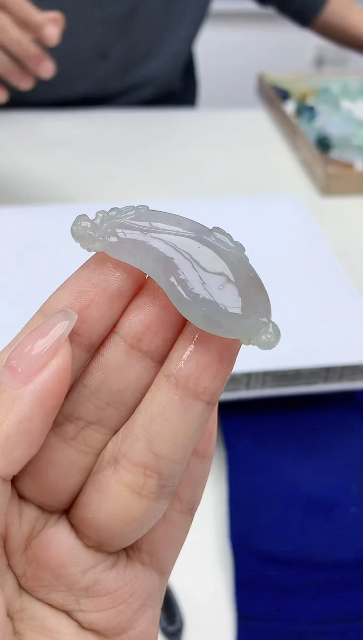 【闪购商品】定制翡翠未镶嵌3916kk-毛货挂件90