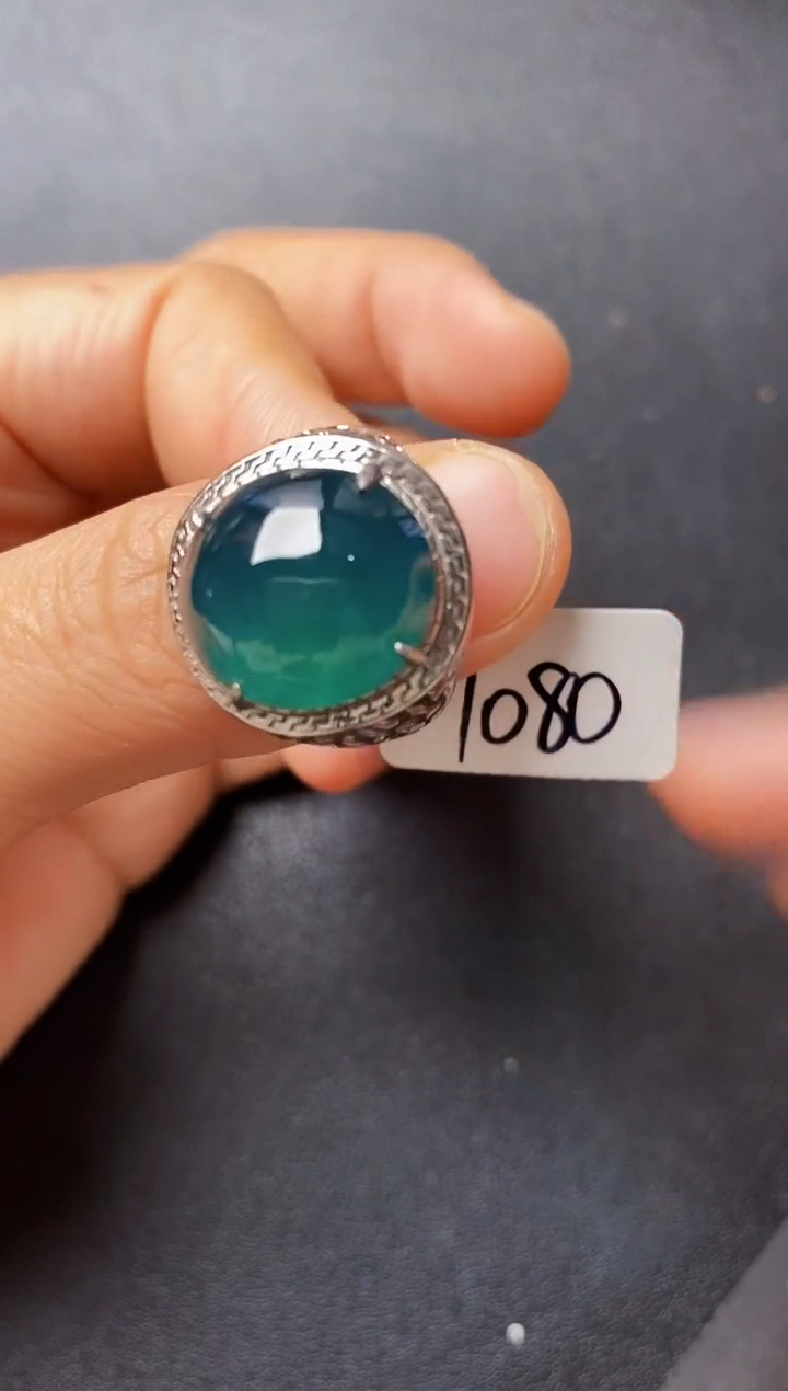 银S925镶嵌戒指翡翠222222222