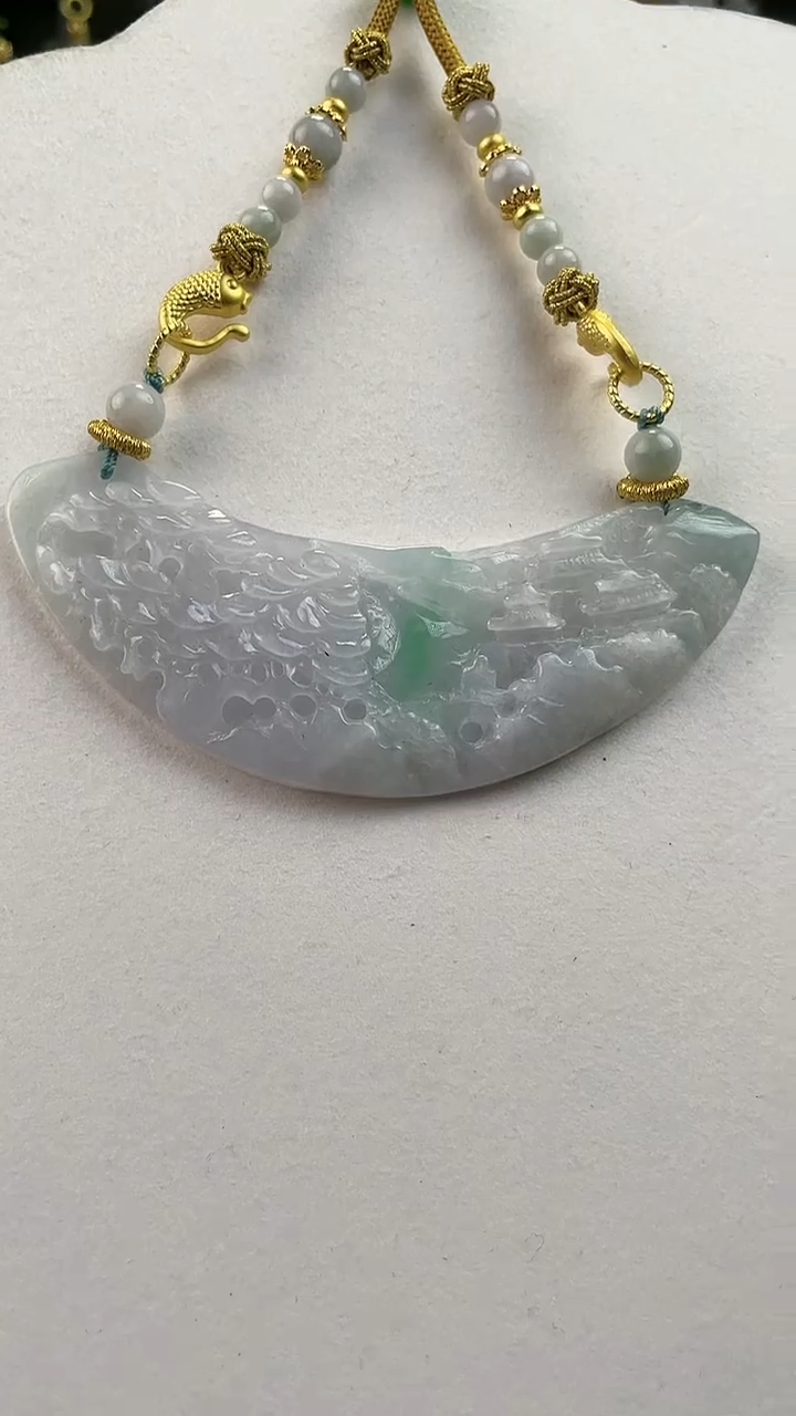 【闪购商品】翡翠颈饰未镶嵌2115(赠链)部分宝贝微瑕主播介绍为准