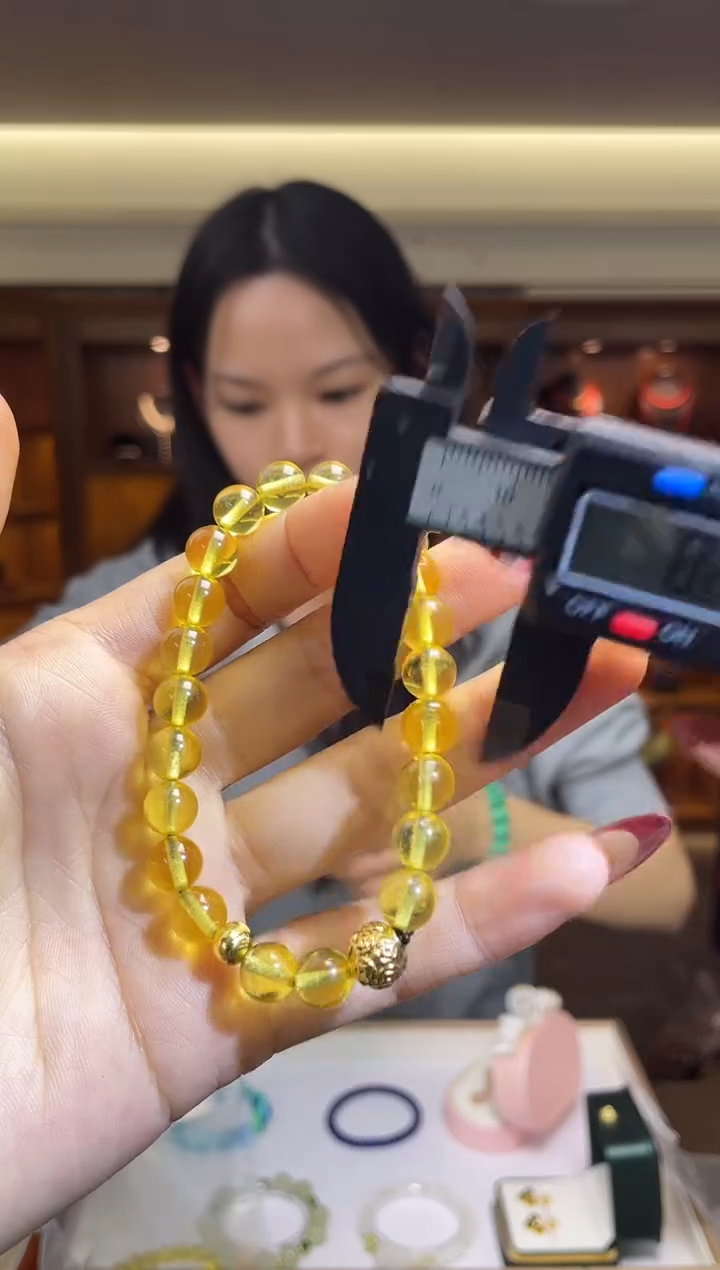 手串金珀未镶嵌（多样性发一件）