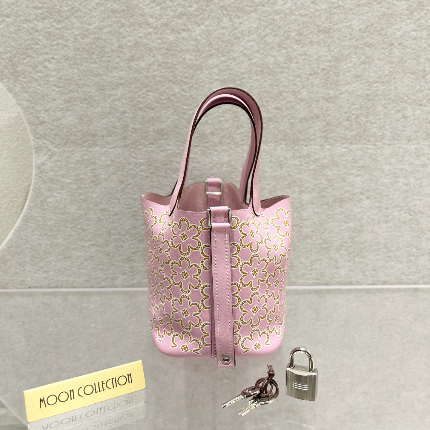 未使用 Hermes/爱马仕 正品Picotin 小花 水桶14 Micro 锦葵紫 u