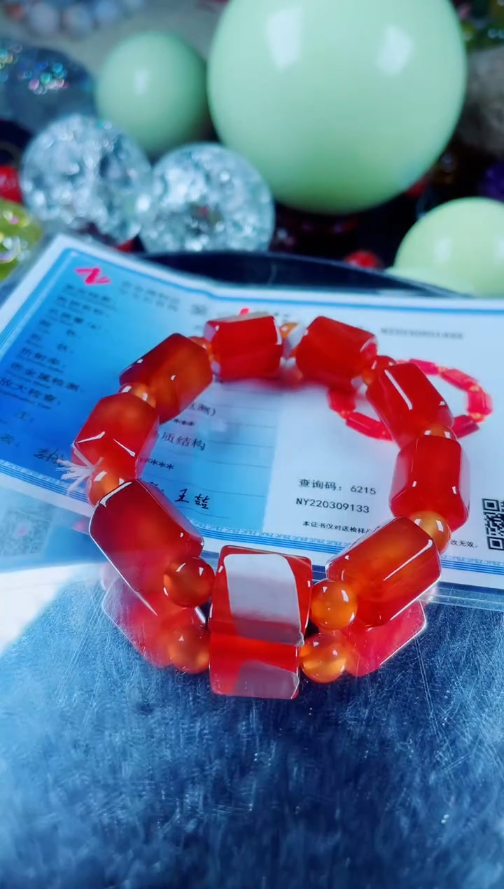 玛瑙/玉髓手串未镶嵌赤丹子龙血玉手串