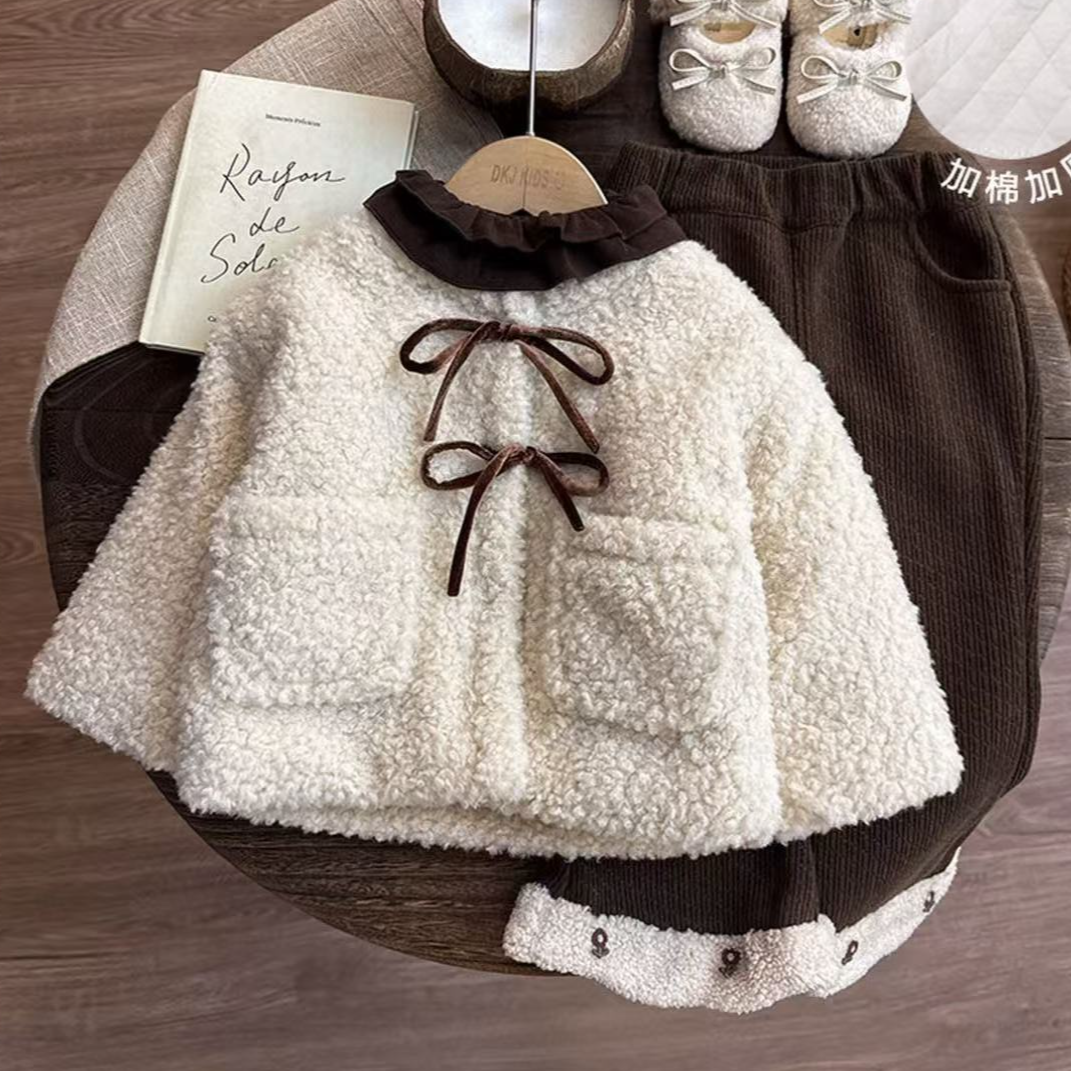 女童外套秋冬款2025新款冬季衣服儿童冬装女宝宝棉衣女孩套装