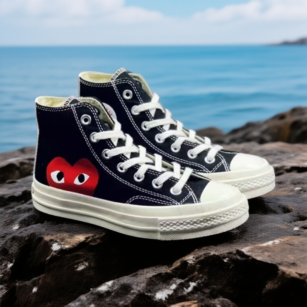 帆布鞋爱心款男女款低帮休闲鞋经典复古简约百搭情侣款运动鞋