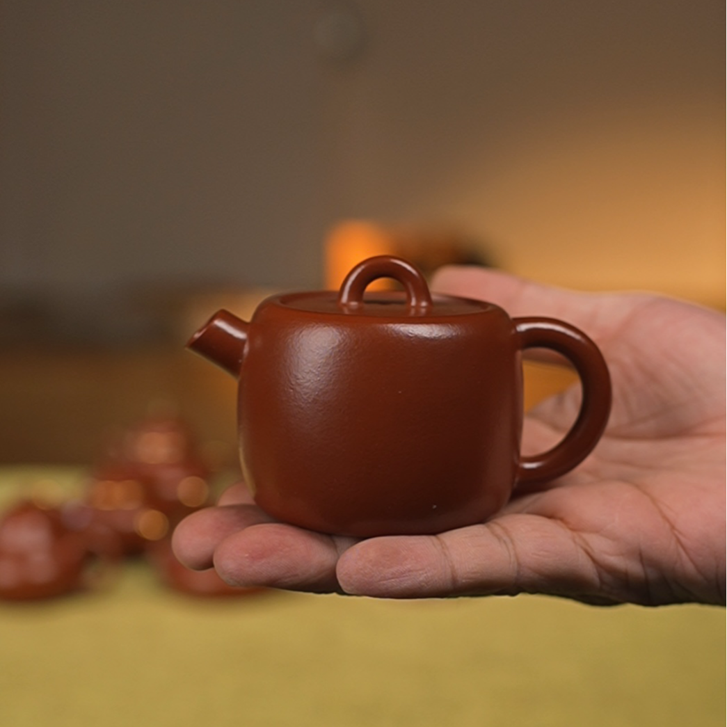 炮口/纯手工/大红袍泥料/紫砂壶/135毫升