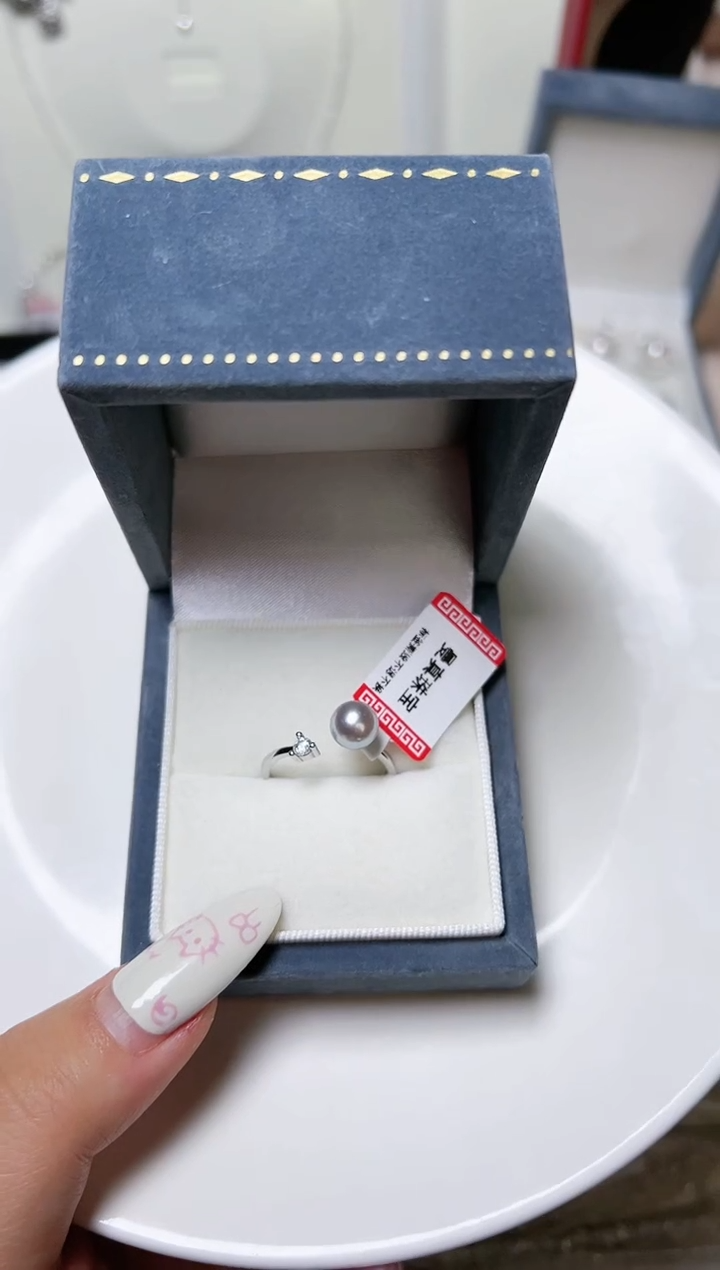 【闪购商品】海水珍珠戒指银S925镶嵌896