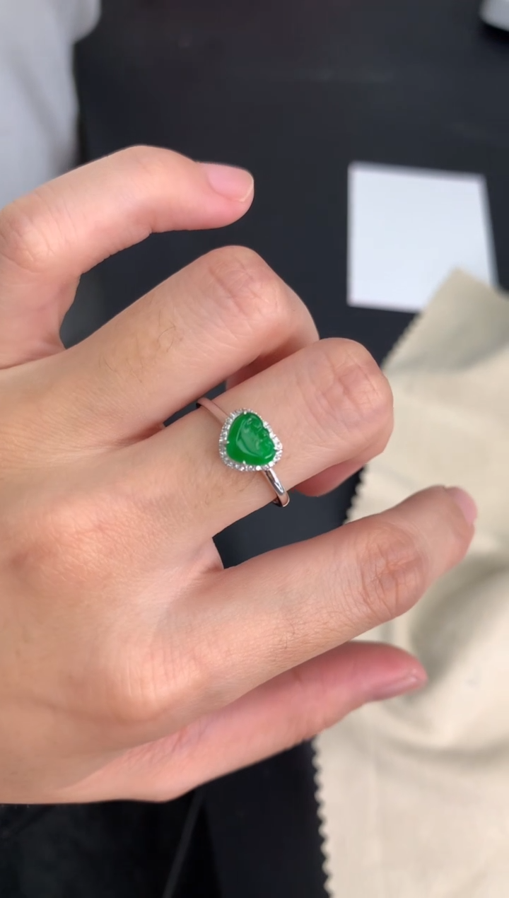 【闪购商品】定制翡翠18K金镶嵌模式推广期24小时鉴赏期