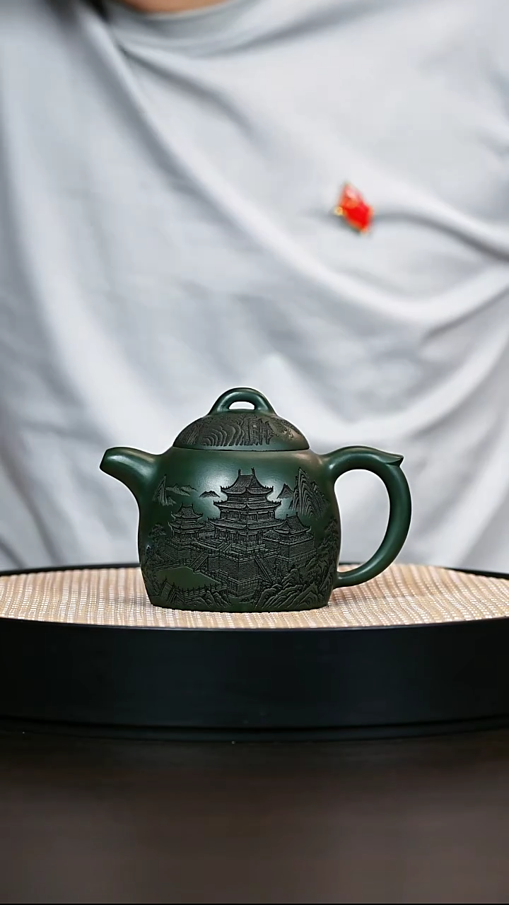 茶壶紫砂绿泥岳阳楼秦权