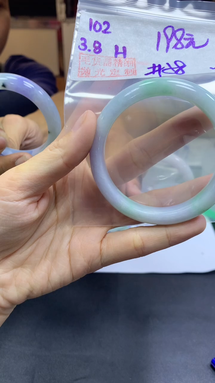 【闪购商品】定制翡翠未镶嵌102手镯58纹+198元+拍一发一