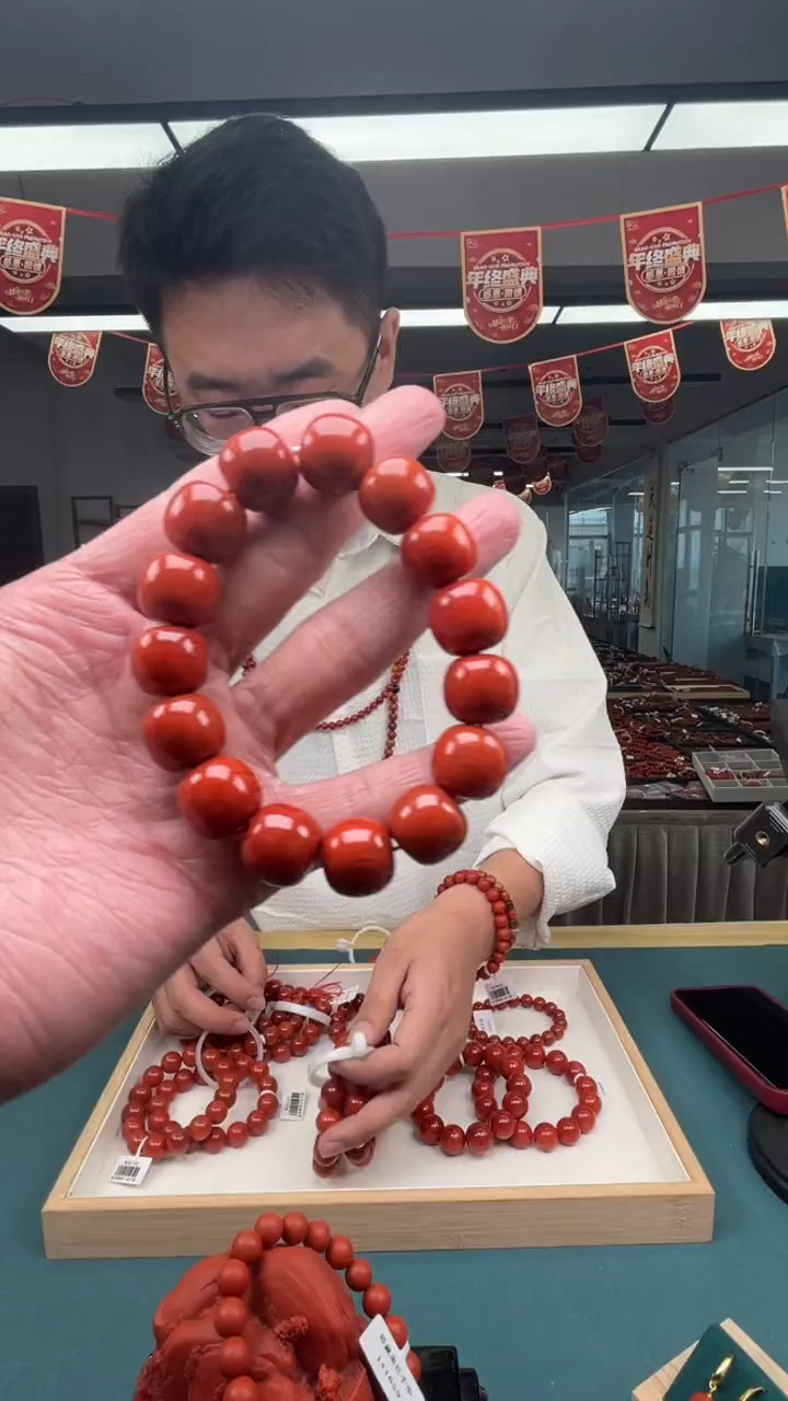 【闪购商品】南红玛瑙A8未镶嵌瓦西老型卡15单圈