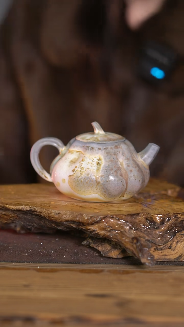 茶*妹景德镇纯柴烧 南瓜壶 （微瑕不退不换）