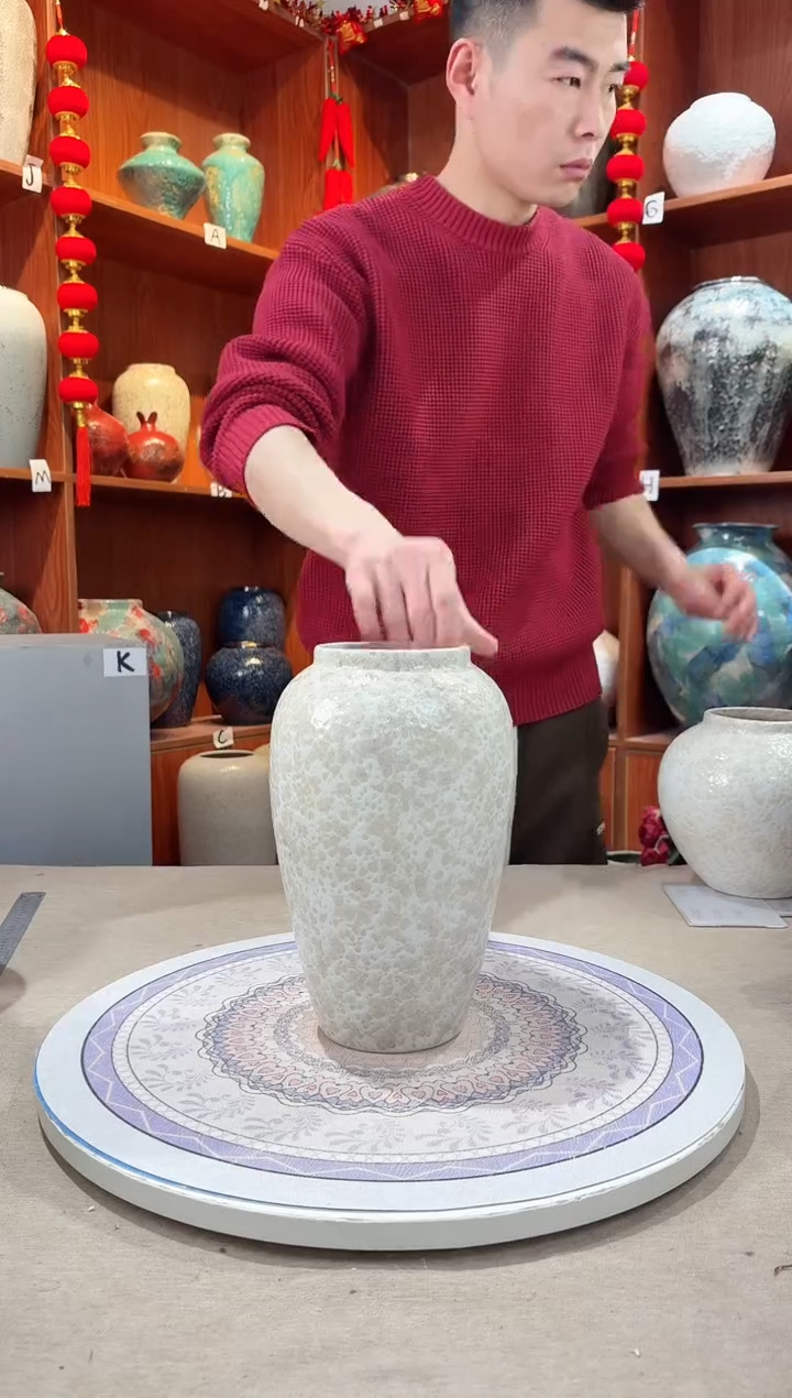 【闪购商品】瓶陶瓷花瓶 无花 茶白中号