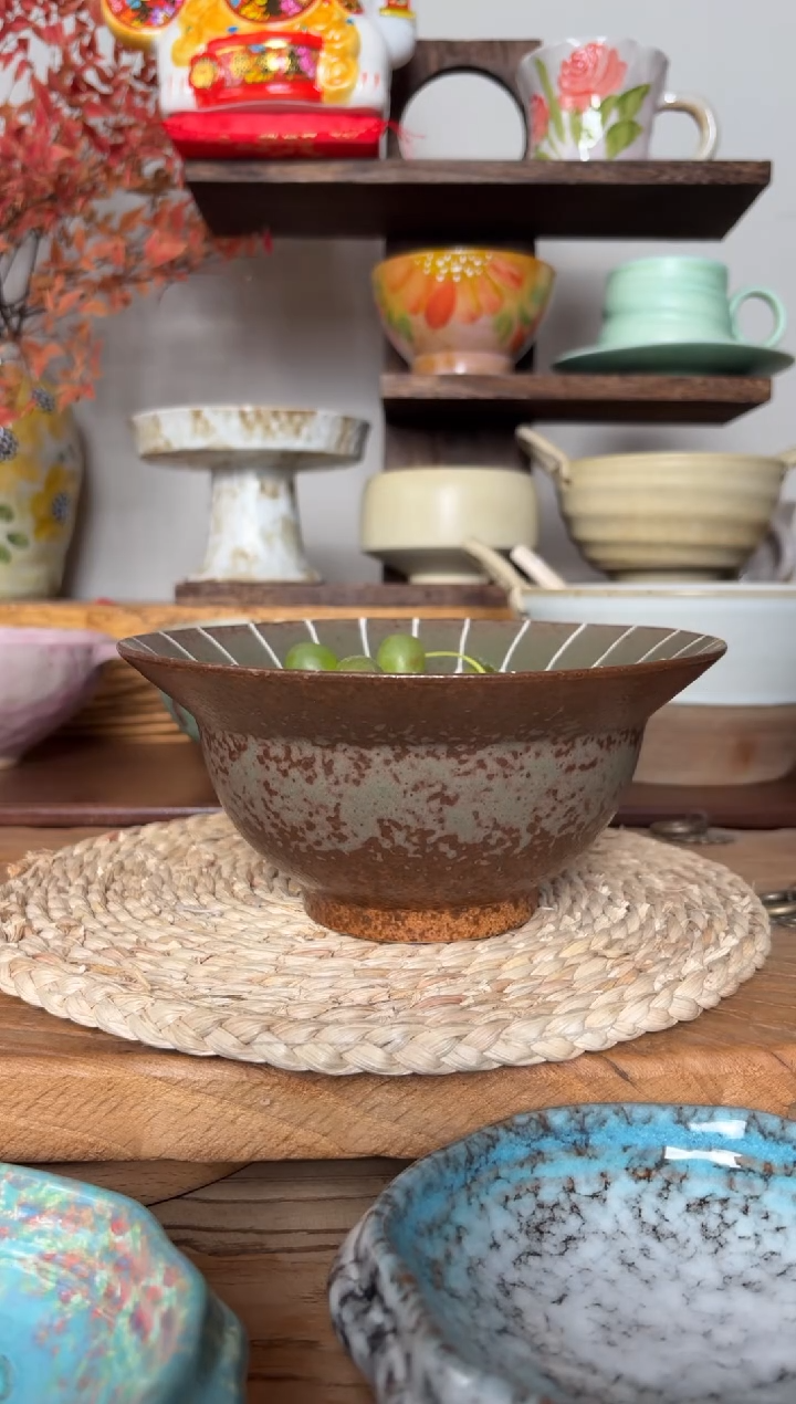 陶瓷108手作粗陶餐具1个装