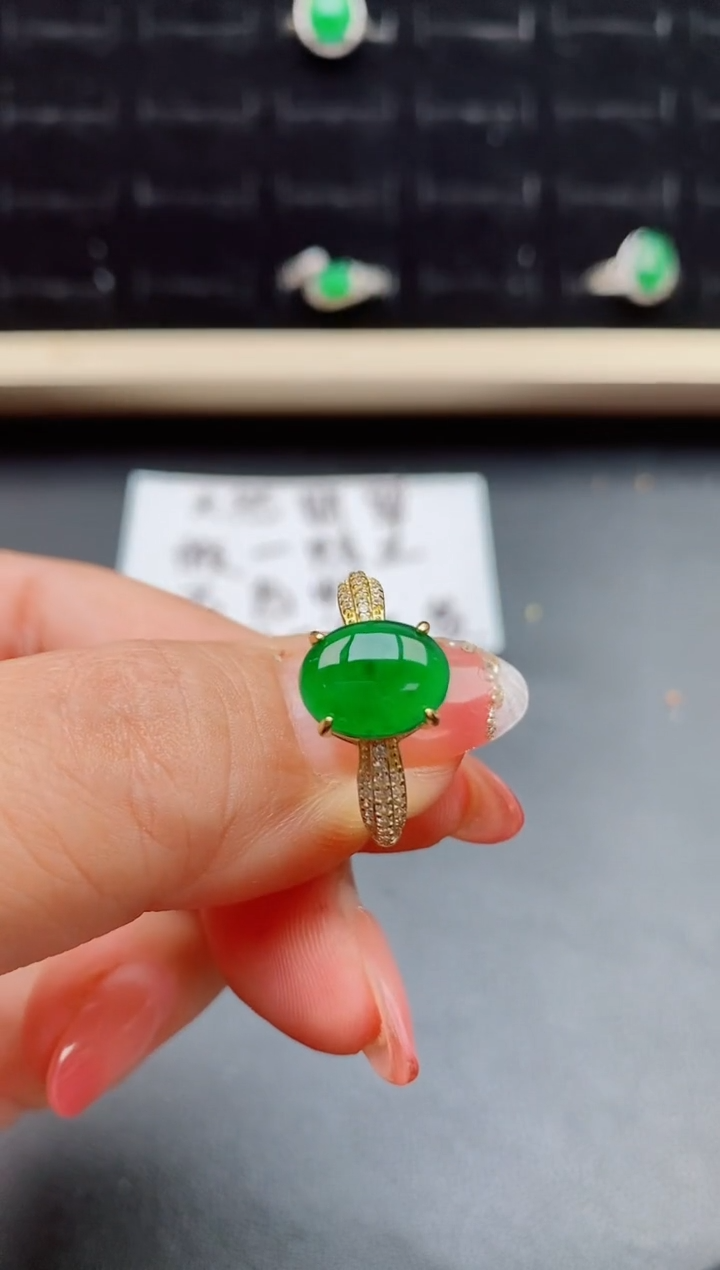 【闪购商品】翡翠戒指银S925镶嵌50850