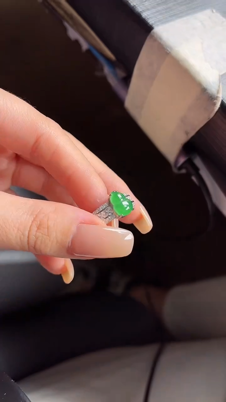 【闪购商品】翡翠手串银S925镶嵌100639552