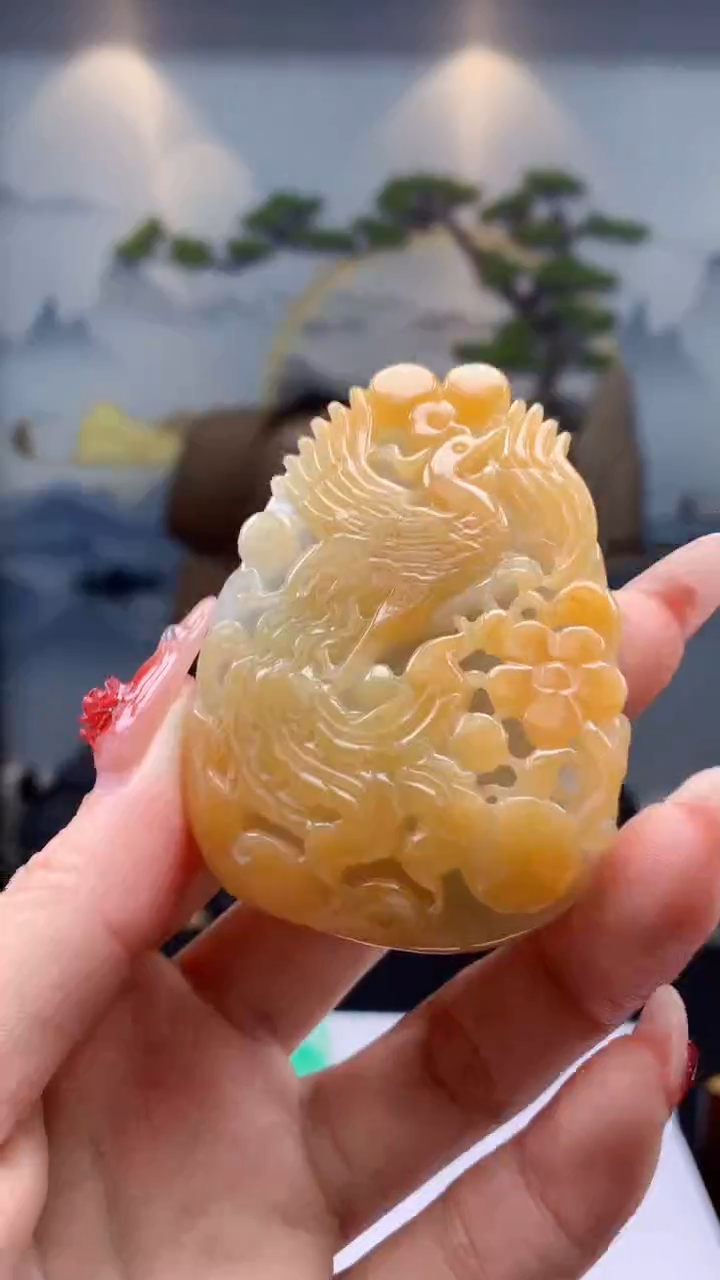 【闪购商品】定制翡翠未镶嵌1072ry-毛货挂件59