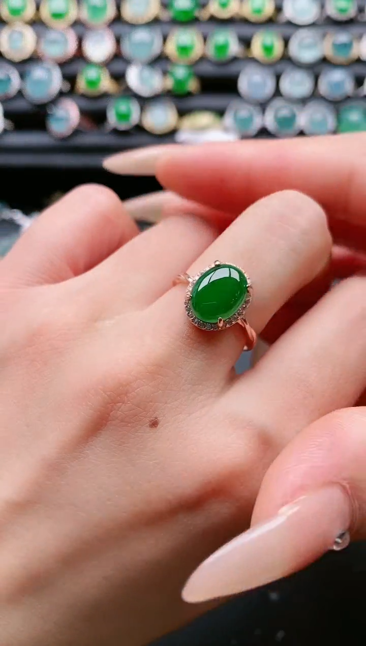 【闪购商品】翡翠戒指银S925镶嵌11111111