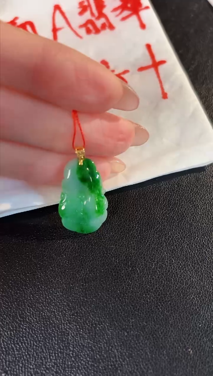 【闪购商品】翡翠颈饰18K金镶嵌缅料A货/支持复检/一件