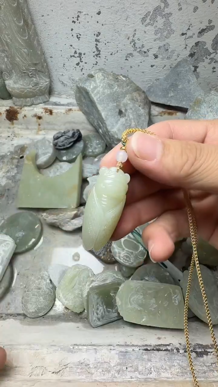 吊坠(赠链)未镶嵌和田玉一鸣惊人 蝉