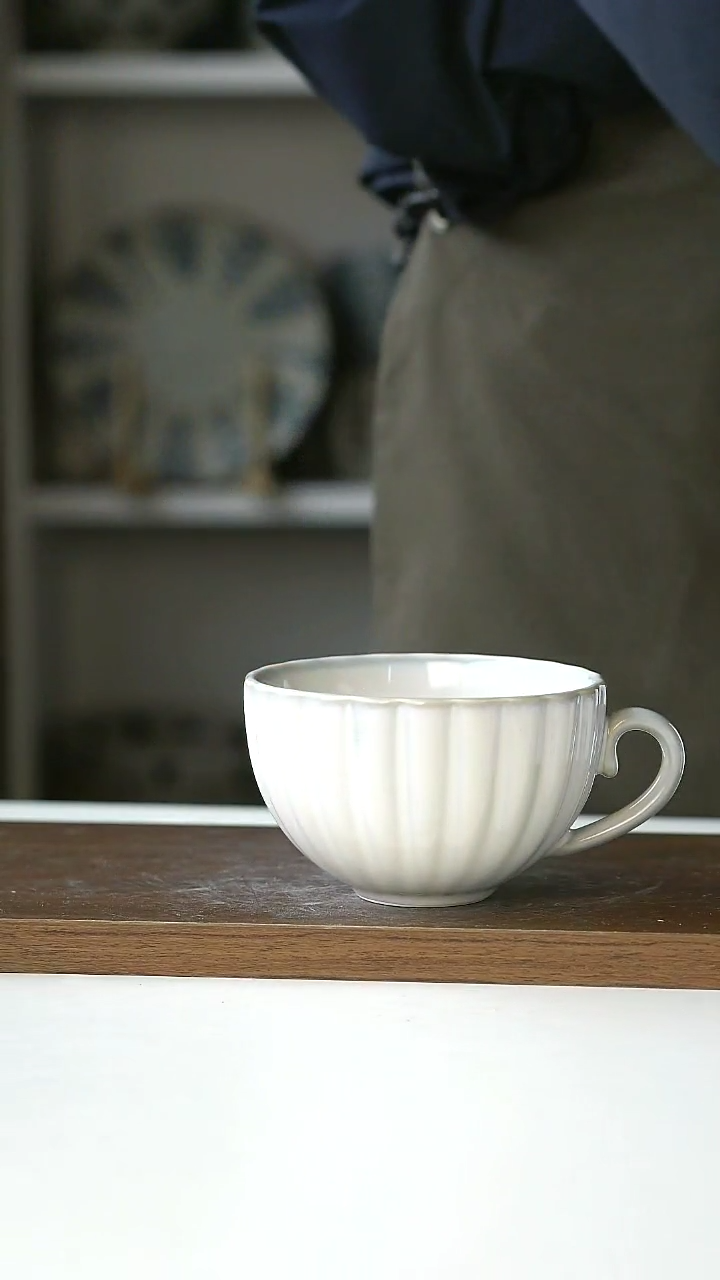 【闪购商品】陶瓷莲花咖啡杯微瑕260ml@4-2@