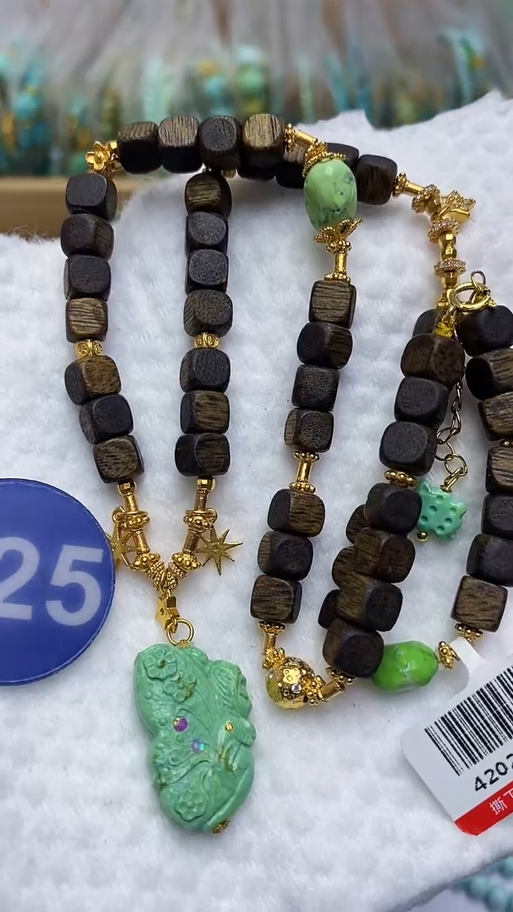 【闪购商品】绿松石项链银S925镶嵌725