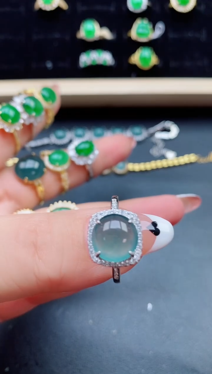 【闪购商品】翡翠戒指银S925镶嵌321321