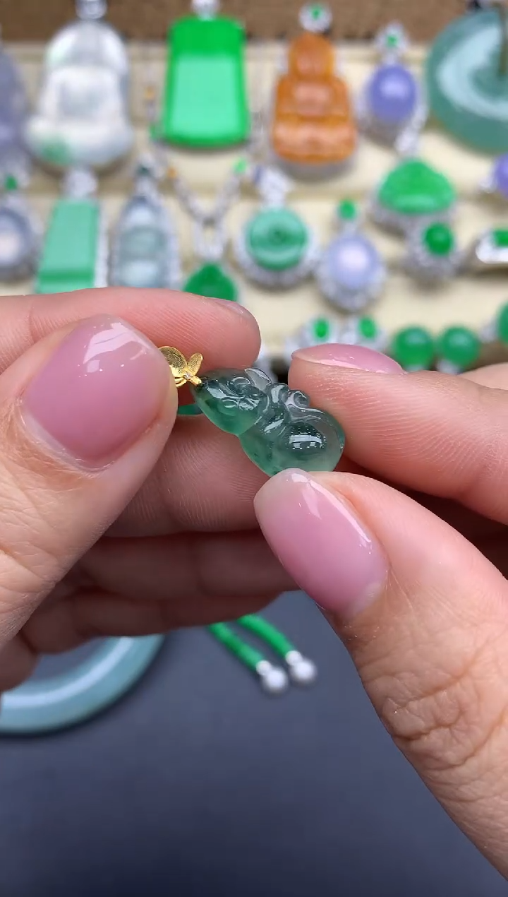 【闪购商品】翡翠颈饰18K金镶嵌94-中国好珍宝