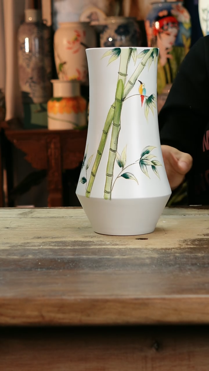 【闪购商品】瓷片景德镇纯手工釉下彩精品花瓶