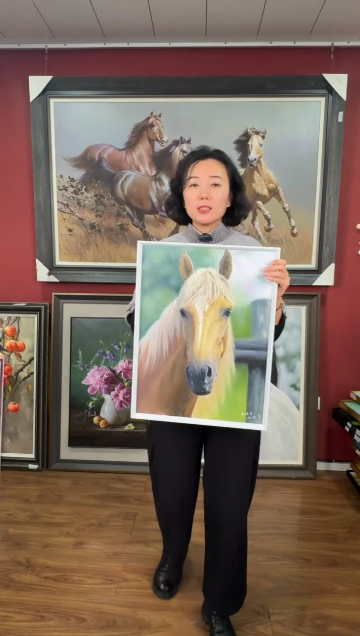 油画【138号】约53*35cm丨朝鲜原创纯手绘孤品油画丨带装裱