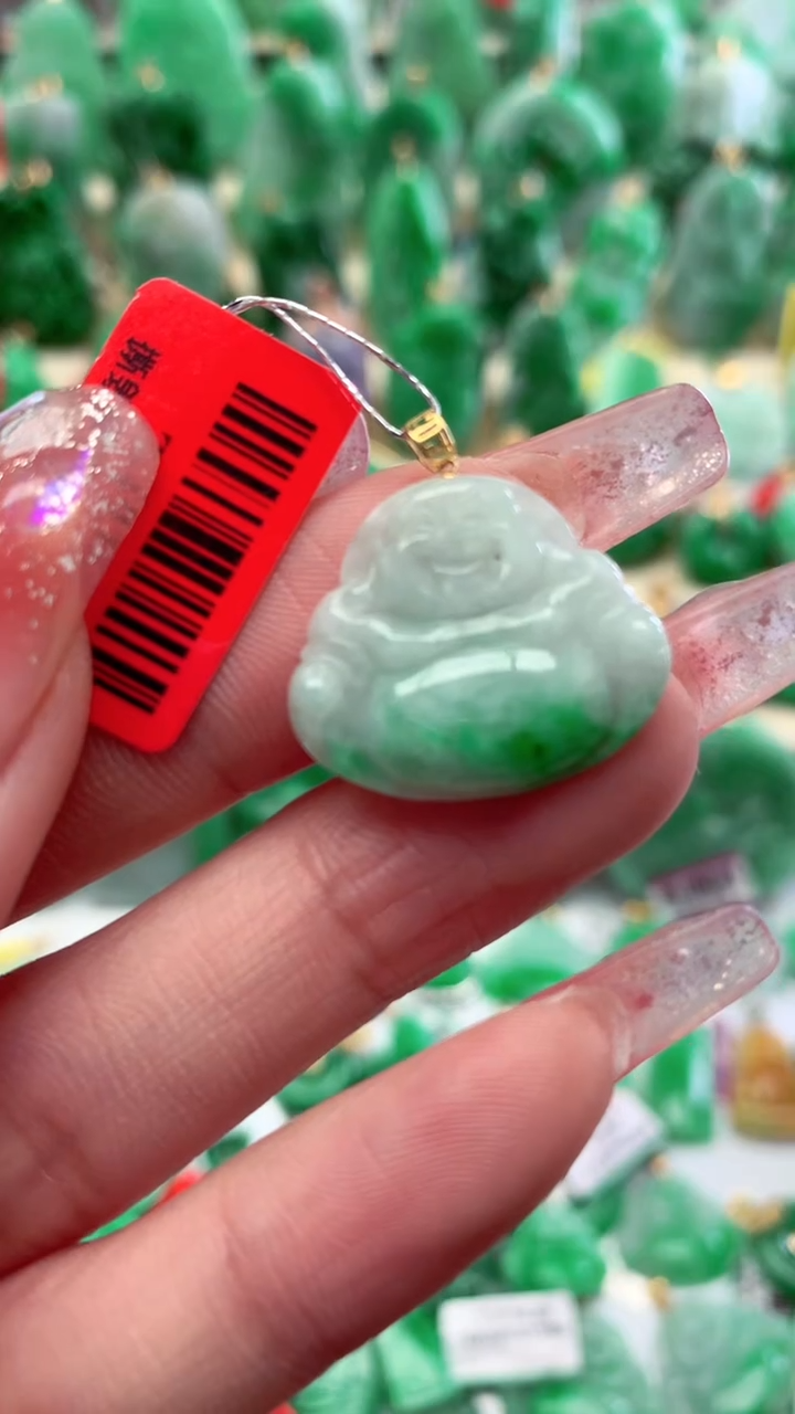 【闪购商品】翡翠颈饰18K金镶嵌挂件