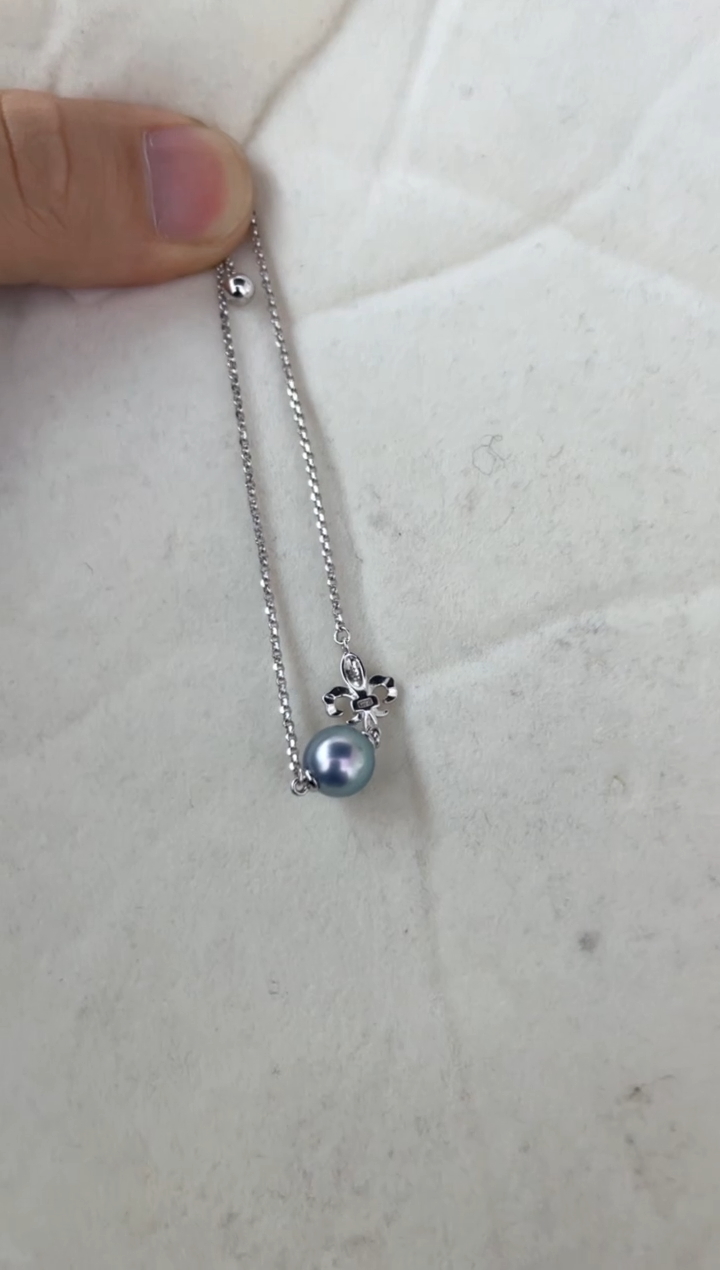 【闪购商品】海水珍珠手链银S925镶嵌手链