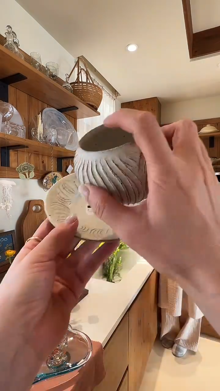 茶道摆件0000春上直子杯子盘子一套2106