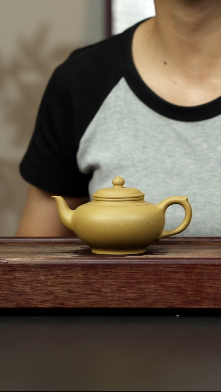 紫砂茶壶黄金段 笑樱