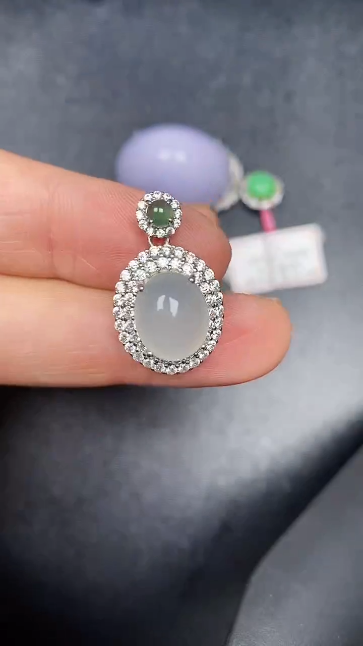 银S925镶嵌戒指翡翠3020