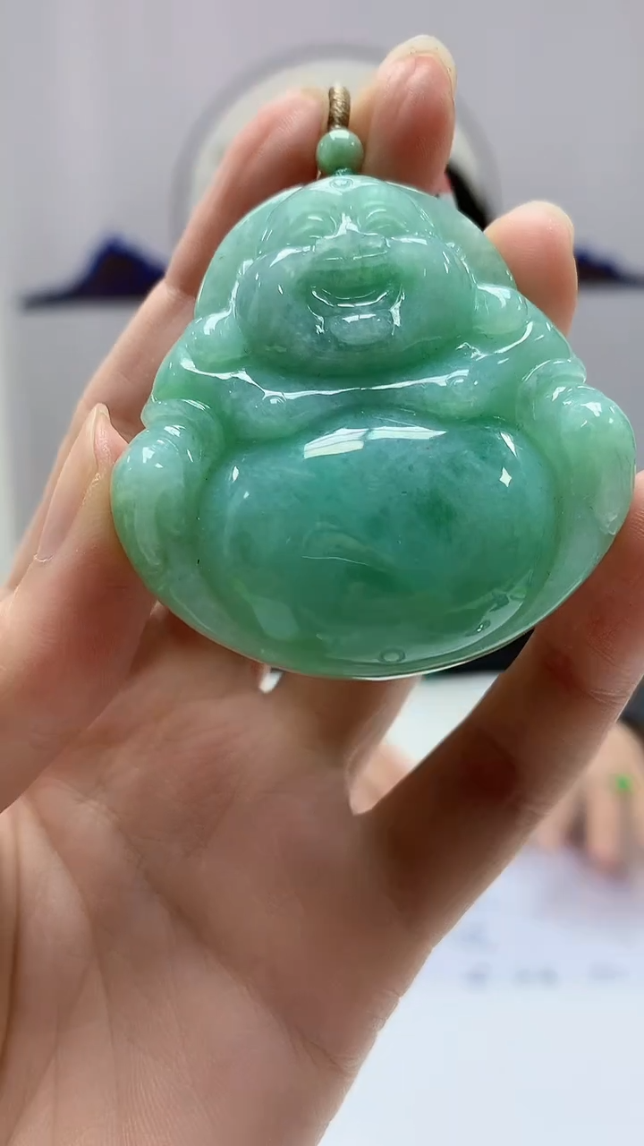 【闪购商品】定制翡翠未镶嵌4852zm-毛货挂件佛公95