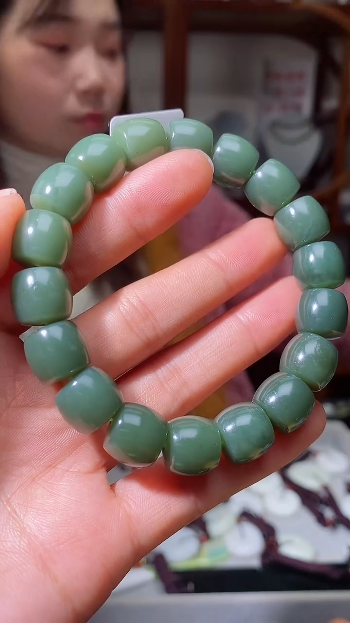 【闪购商品】和田玉手串未镶嵌卡12