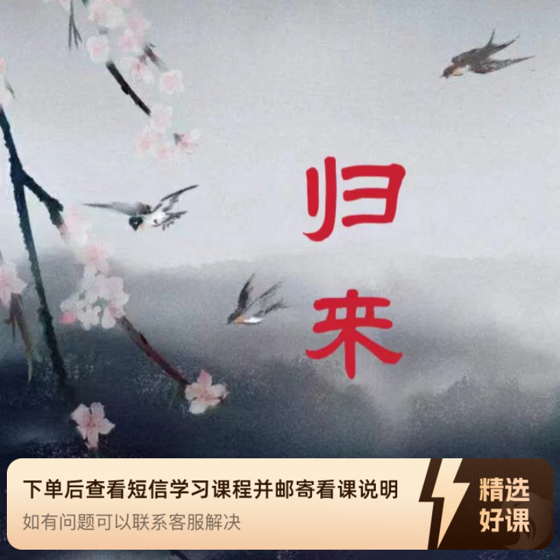 【归来】线上精品课/高效快速学（留意短信解锁课程）