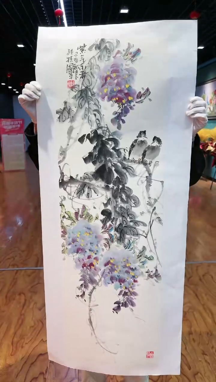 【闪购商品】国画孙桂国老师字画，带亲笔合影证书16-2