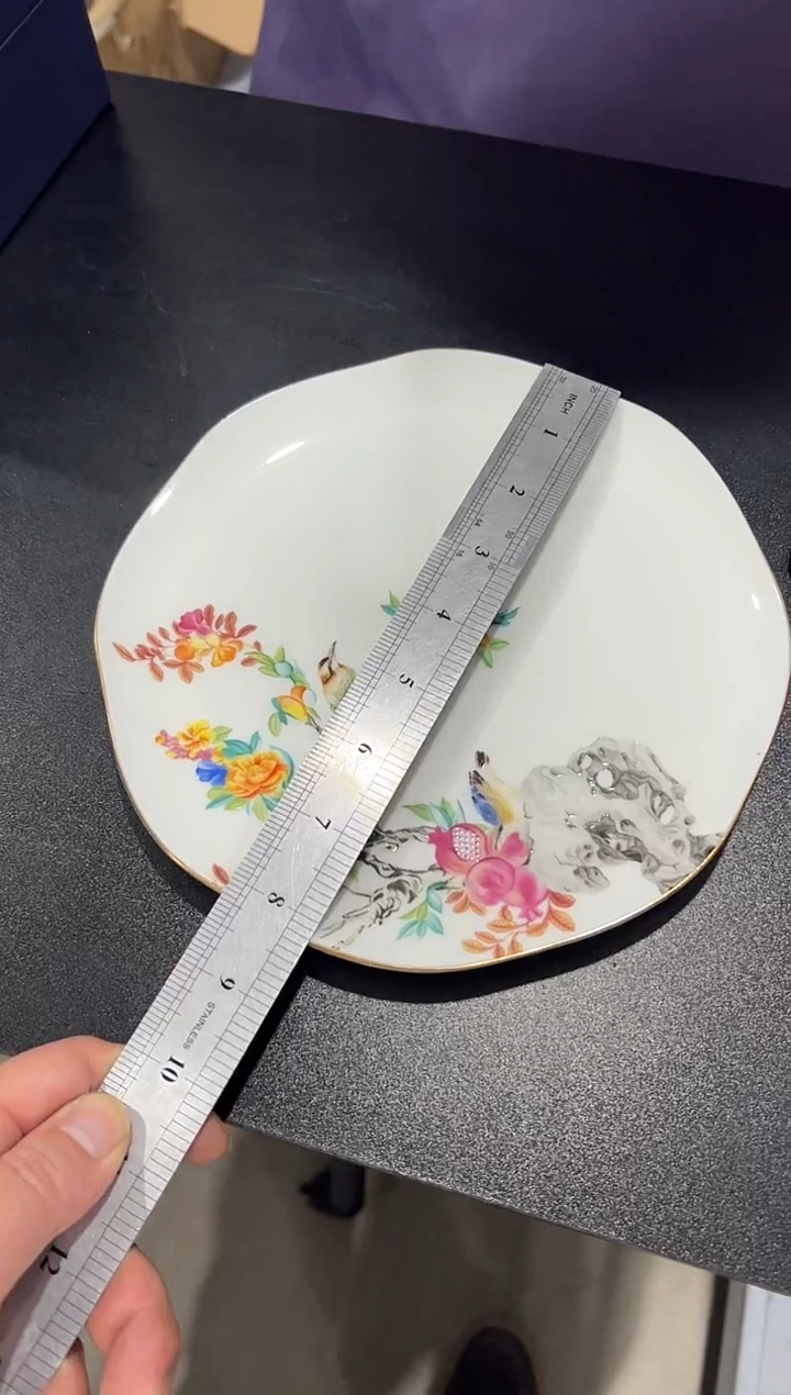 杯子骨瓷（简装）8.5寸陶瓷平盘一个