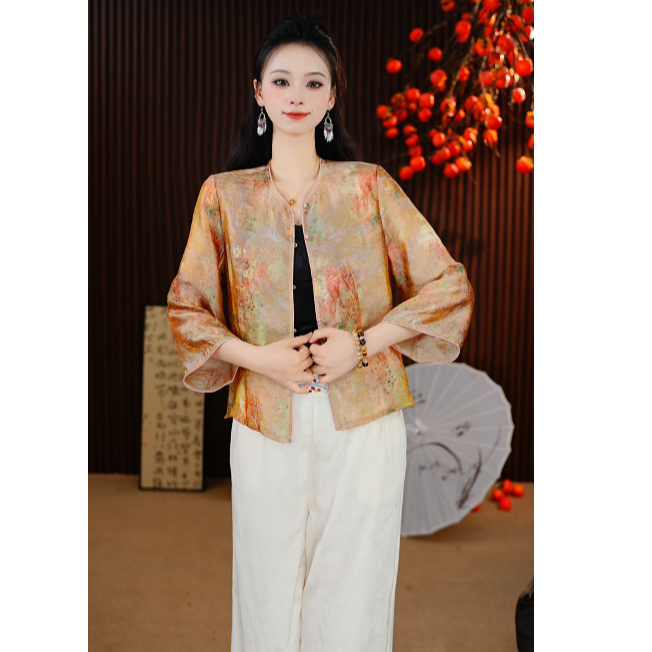 【彩韵】小雪高定新中式国风外套