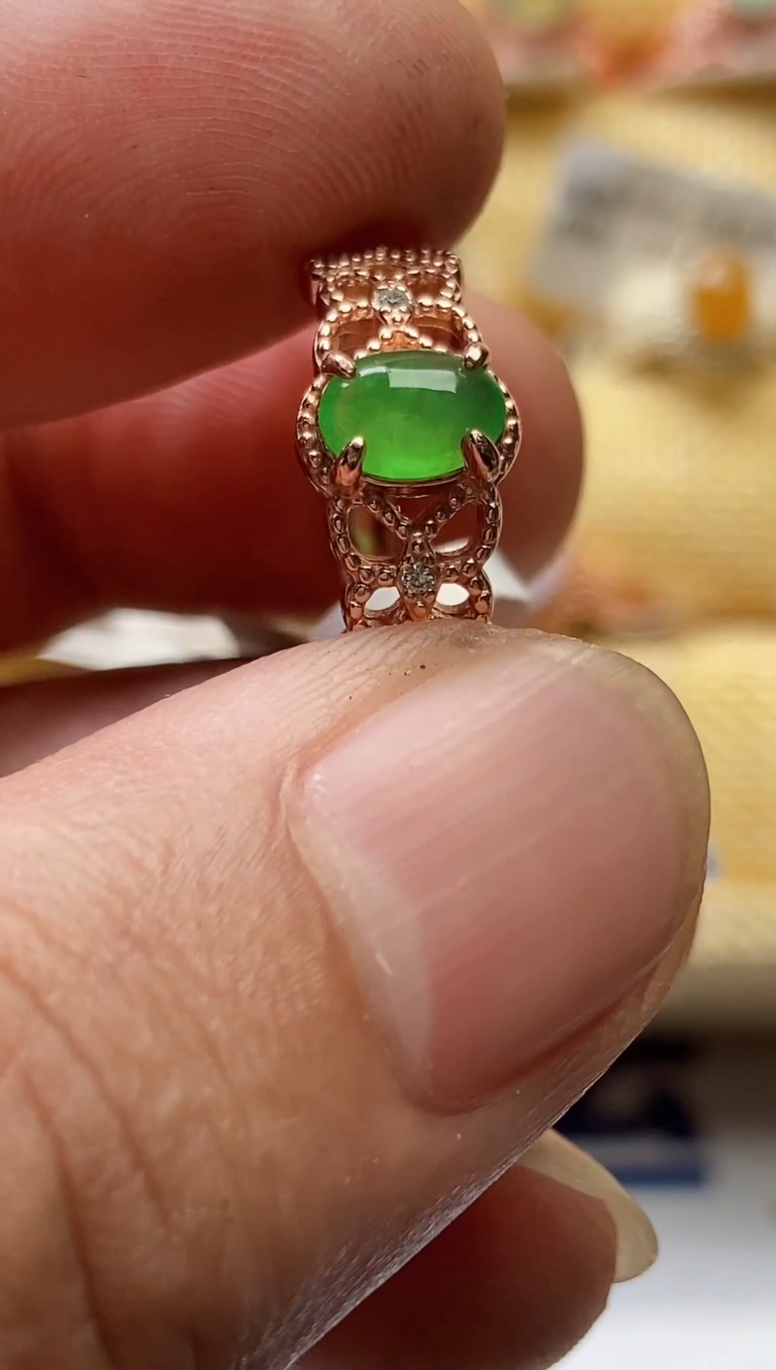 【闪购商品】翡翠戒指银S925镶嵌0000