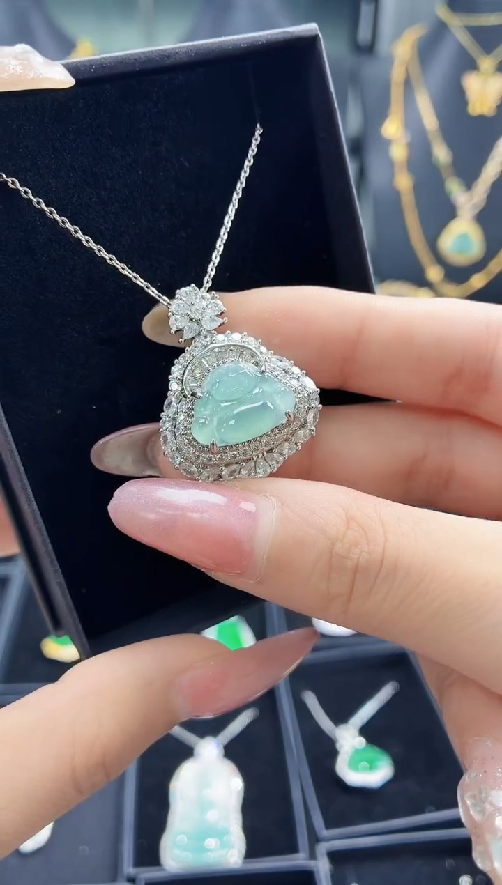 翡翠未镶嵌颈饰吊坠（不含链）