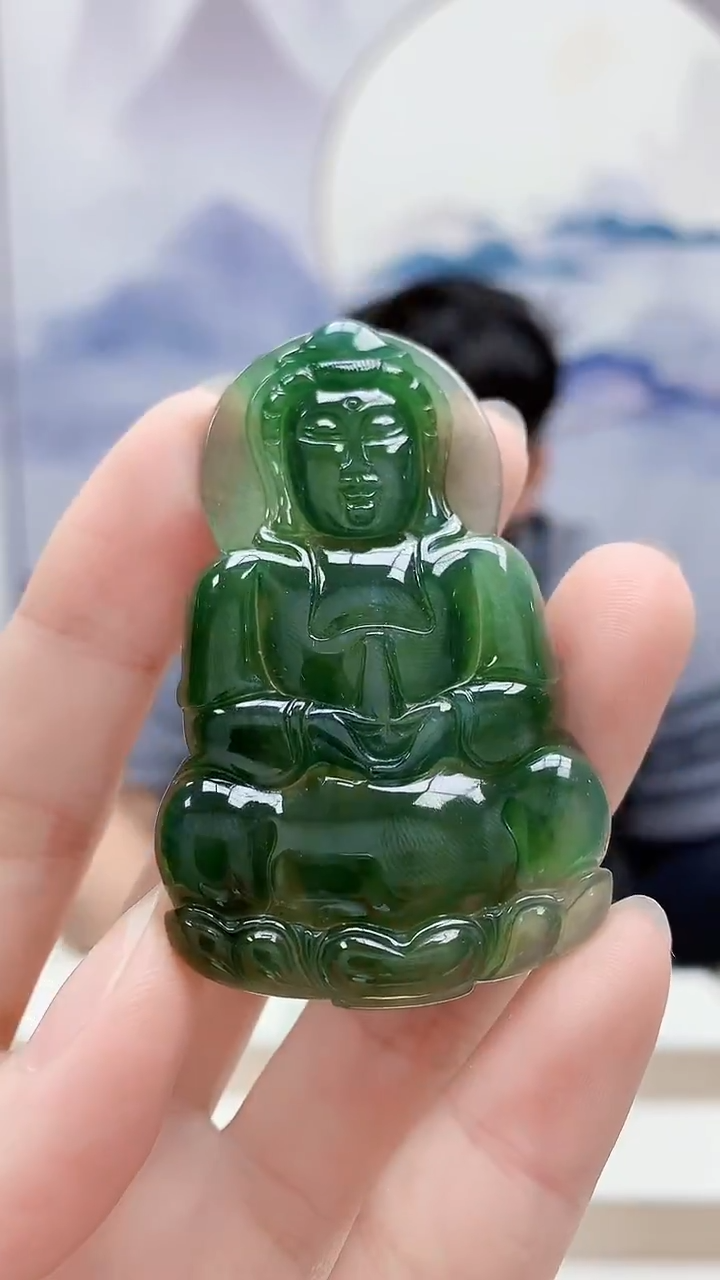 未镶嵌定制翡翠5060ry-毛货挂件17