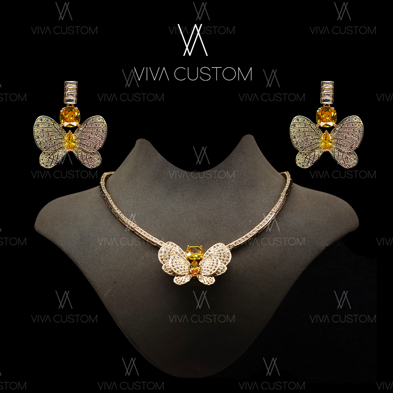 铜合金合成锆石耳饰 优雅仙女套装