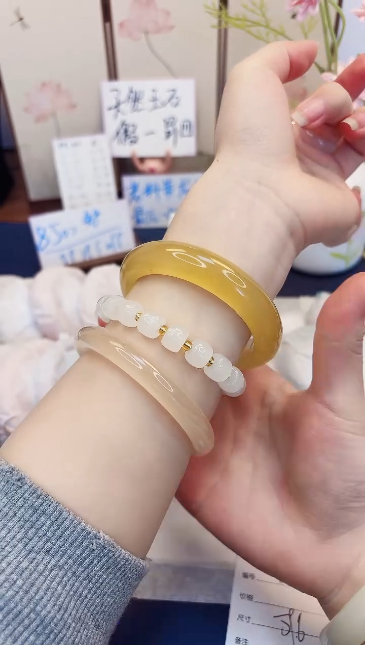 【闪购商品】石英质玉手镯未镶嵌377-财气镯-圈口59