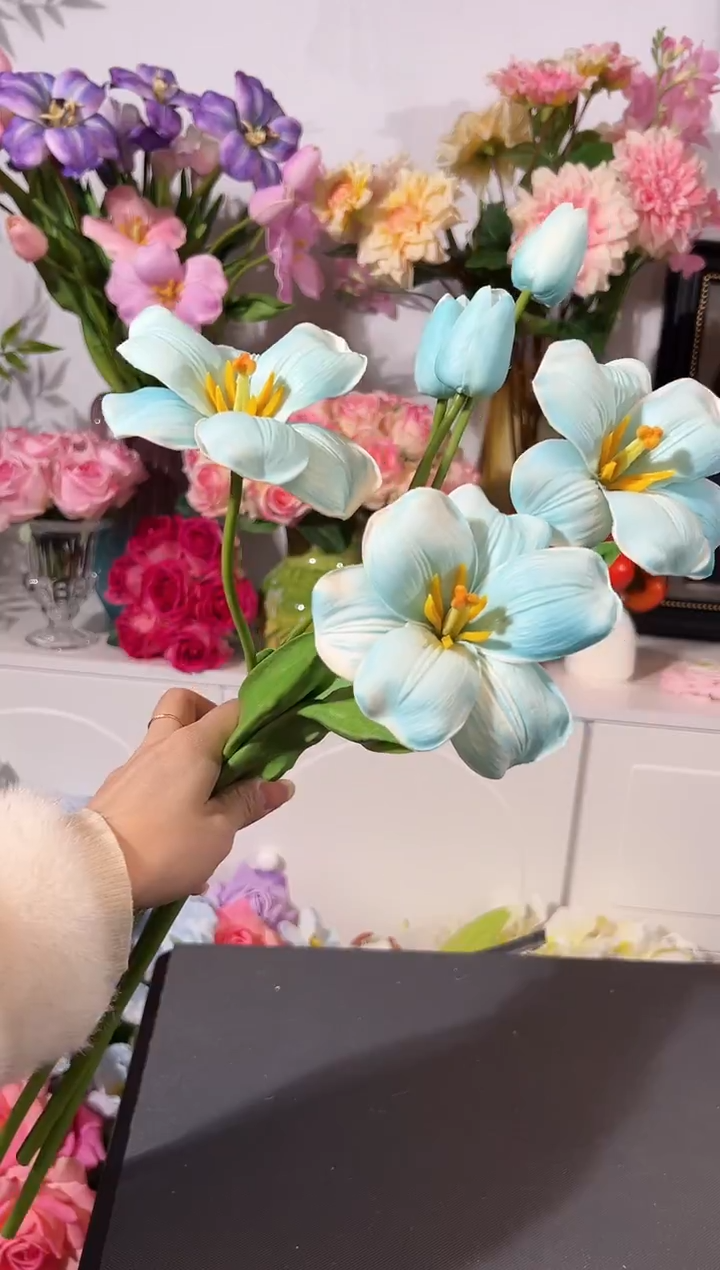 3枝蓝色2头布朗尼