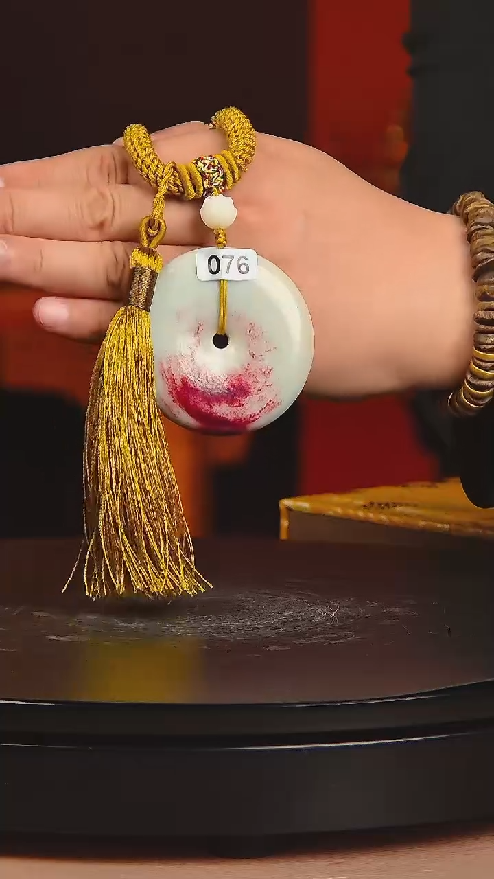 瓷片宋代五大官窑钧瓷作品《怀古玉璧平安扣》