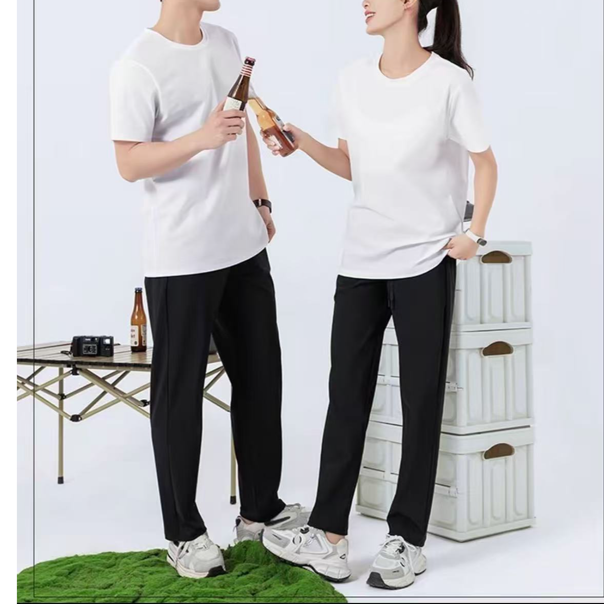 降温凉感冰丝圆领宽松短袖T恤6204